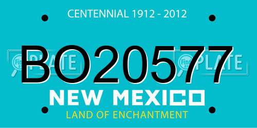 BO20577 New Mexico License Plate