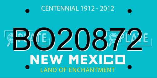 BO20872 New Mexico License Plate