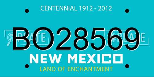 BO28569 New Mexico License Plate