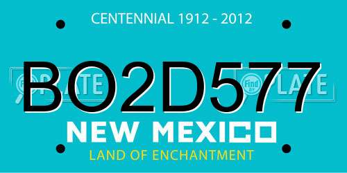 BO2D577 New Mexico License Plate