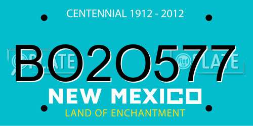 BO2O577 New Mexico License Plate