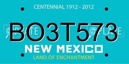 BO3T573 New Mexico License Plate