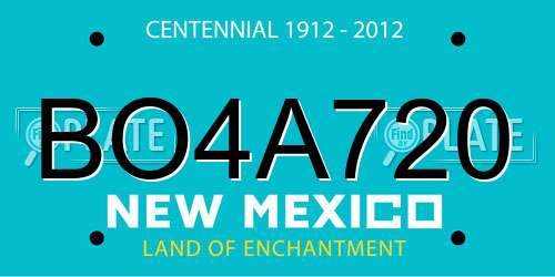 BO4A720 New Mexico License Plate