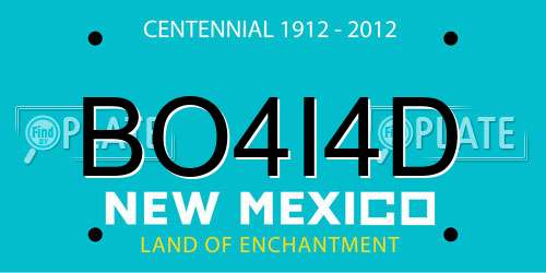 BO4I4D New Mexico License Plate