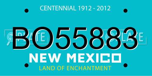 BO55883 New Mexico License Plate