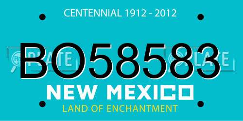 BO58583 New Mexico License Plate
