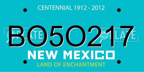 BO5O217 New Mexico License Plate