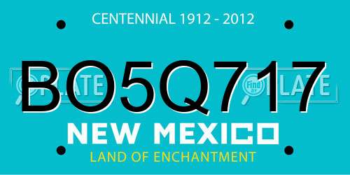 BO5Q717 New Mexico License Plate