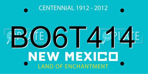 BO6T414 New Mexico License Plate