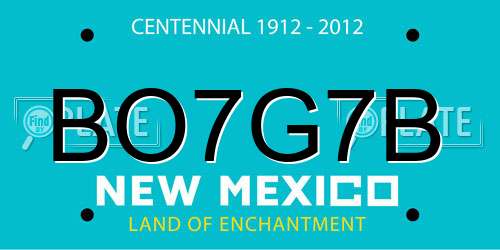 BO7G7B New Mexico License Plate