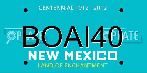 BOAI40 New Mexico License Plate