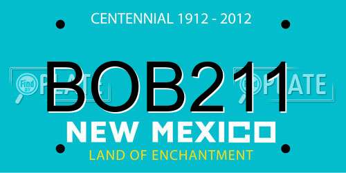 BOB211 New Mexico License Plate