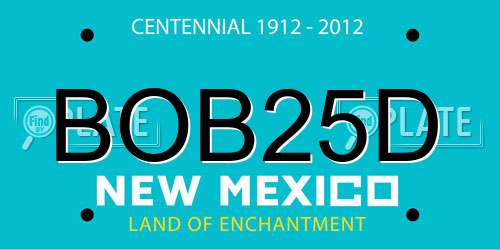 BOB25D New Mexico License Plate