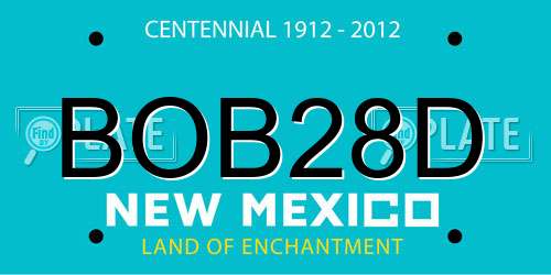 BOB28D New Mexico License Plate