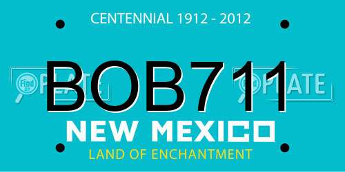 BOB711 New Mexico License Plate