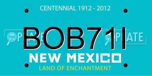 BOB71I New Mexico License Plate