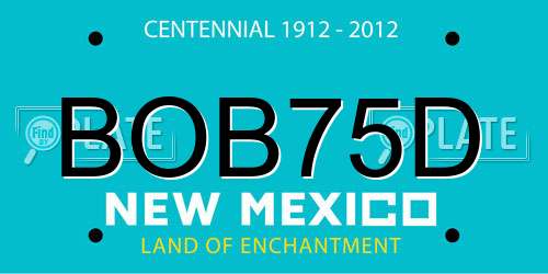 BOB75D New Mexico License Plate