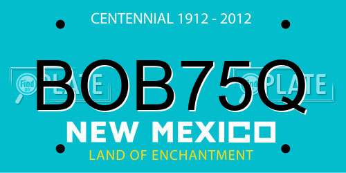 BOB75Q New Mexico License Plate