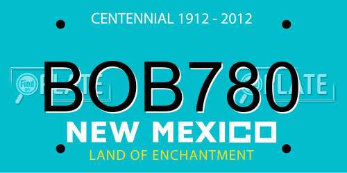 BOB780 New Mexico License Plate