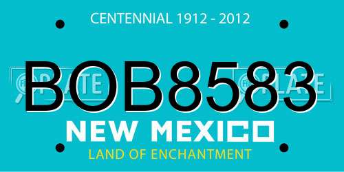 BOB8583 New Mexico License Plate