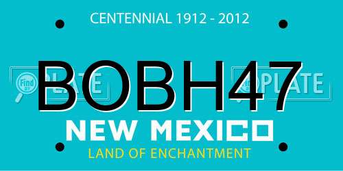 BOBH47 New Mexico License Plate