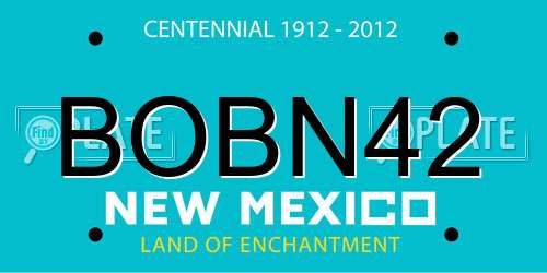 BOBN42 New Mexico License Plate