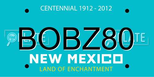 BOBZ80 New Mexico License Plate