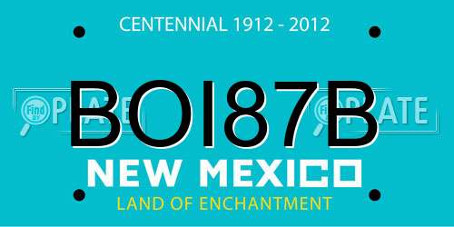 BOI87B New Mexico License Plate