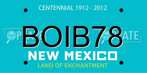 BOIB78 New Mexico License Plate