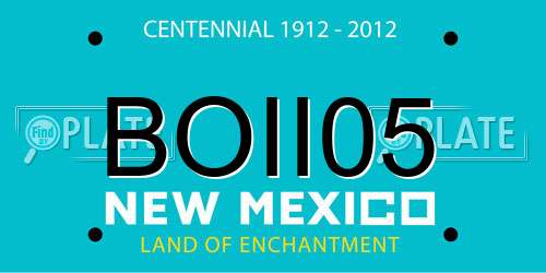 BOII05 New Mexico License Plate