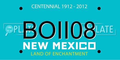BOII08 New Mexico License Plate