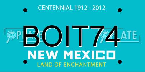 BOIT74 New Mexico License Plate