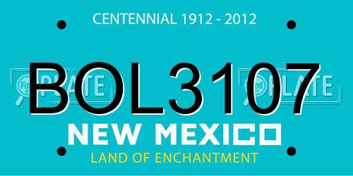 BOL3107 New Mexico License Plate