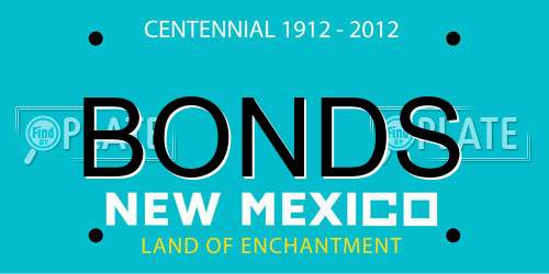 BONDS New Mexico License Plate