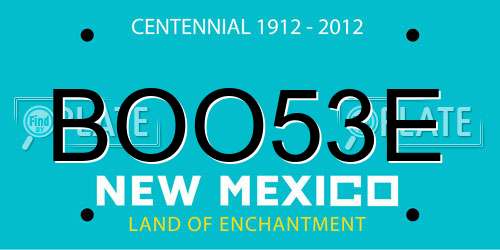BOO53E New Mexico License Plate