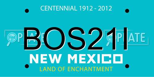 BOS21I New Mexico License Plate