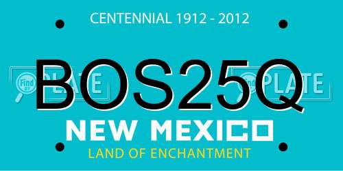 BOS25Q New Mexico License Plate