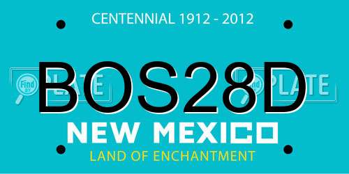 BOS28D New Mexico License Plate