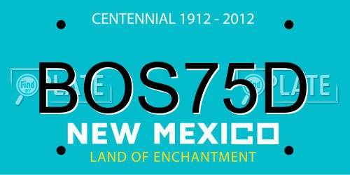 BOS75D New Mexico License Plate