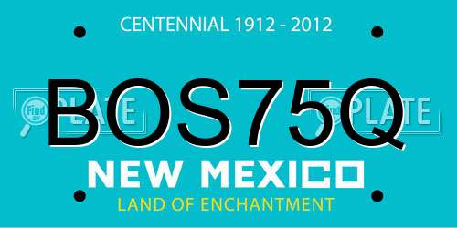 BOS75Q New Mexico License Plate
