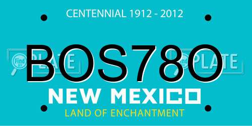 BOS78O New Mexico License Plate