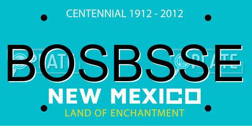 BOSBSSE New Mexico License Plate