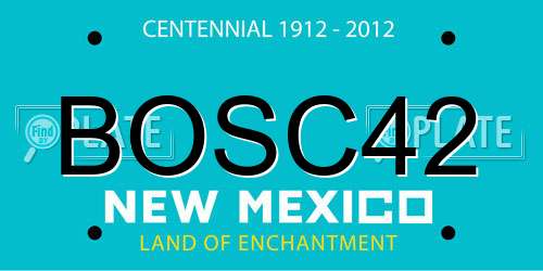 BOSC42 New Mexico License Plate