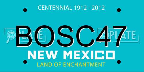 BOSC47 New Mexico License Plate