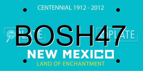 BOSH47 New Mexico License Plate