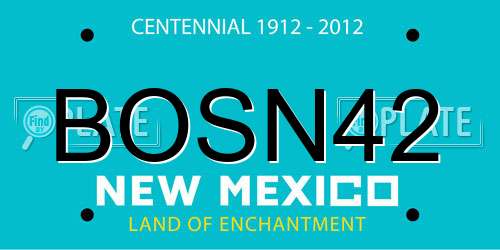 BOSN42 New Mexico License Plate