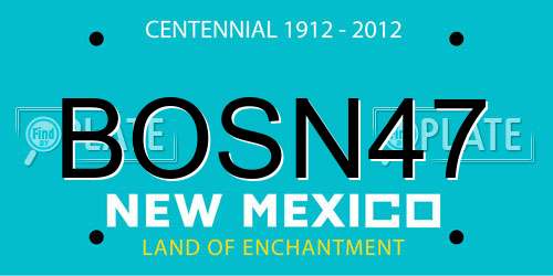 BOSN47 New Mexico License Plate