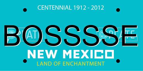 BOSSSSE New Mexico License Plate
