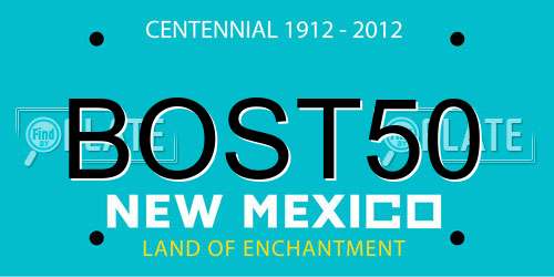 BOST50 New Mexico License Plate