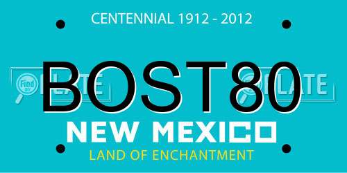 BOST80 New Mexico License Plate